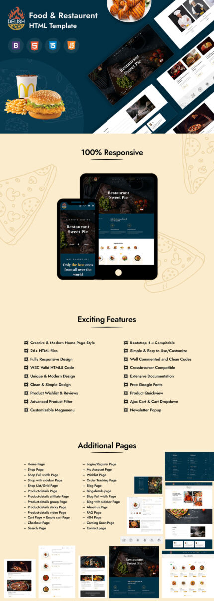 Delish - Template HTML Makanan & Restoran Serbaguna - Fitur Gambar 1