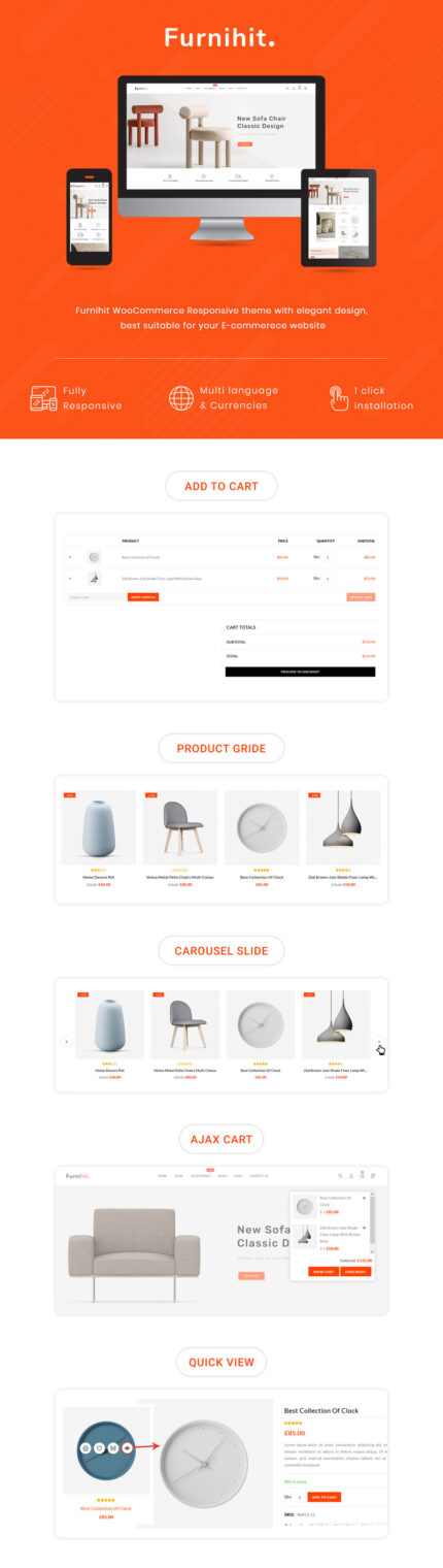 Furnihit - Toko Furnitur Modern WordPress WooCommerce - Fitur Gambar 1