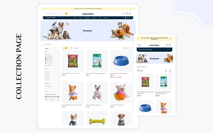 PawPets - Tema Hewan Peliharaan Shopify 2.0 Terbaik - Fitur Gambar 2