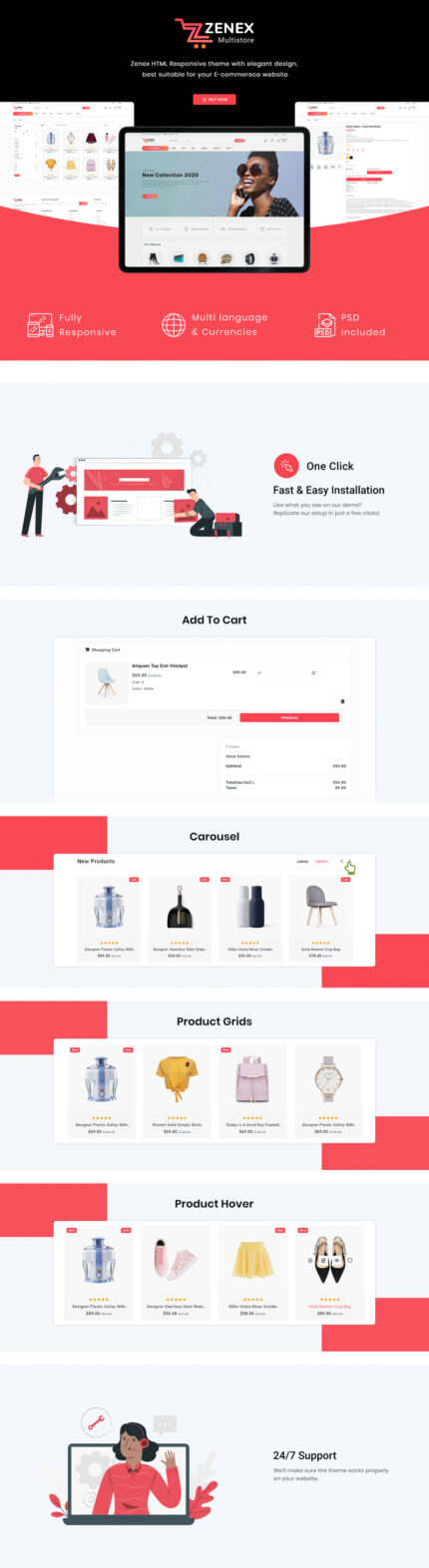 Zenex - Template Situs Web HTML5 eCommerce - Fitur Gambar 1