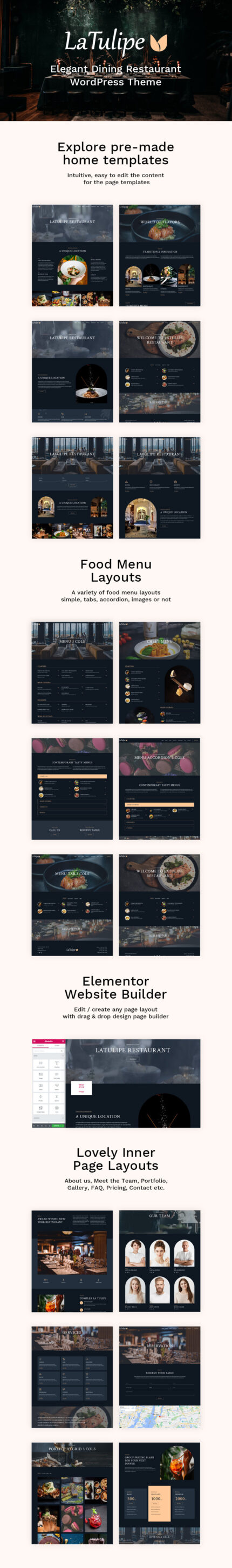 LaTulipe - Tema WordPress Restoran Tasty Dining - Fitur Gambar 1