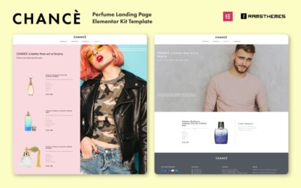 CHANCE - Kit Template WordPress Halaman Arahan Parfum Elementor