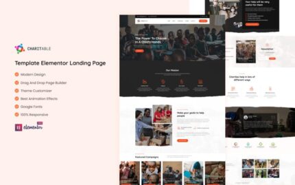 Charitable - NGO and Charity Services Elementor Landing Page