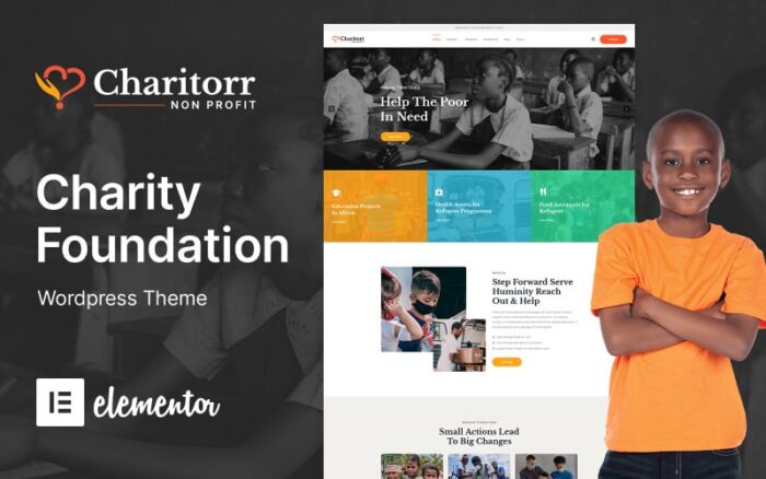 Charitorr - Tema WordPress untuk Donasi dan Amal Nirlaba