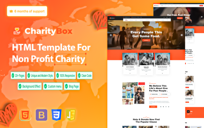 Charitybox - Template Situs Web Amal Nirlaba