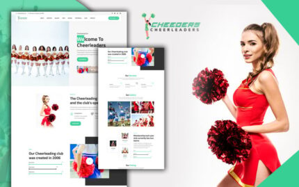 Cheeders Clean & Easy Cheerleaders Landing Page HTML5 Template