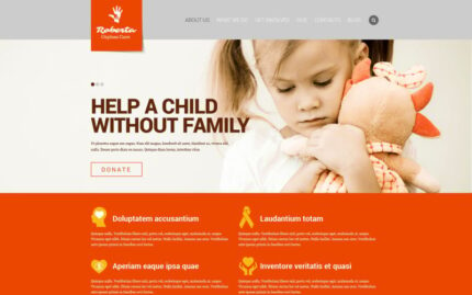 Template Situs Web Responsif untuk Amal Anak