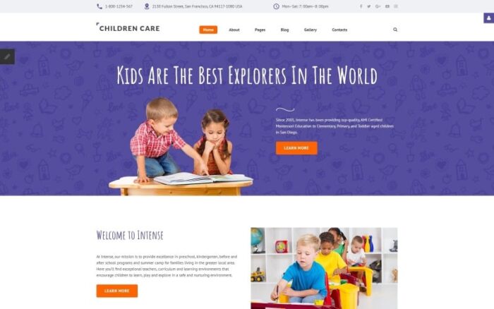 Children Care Responsive Joomla Template