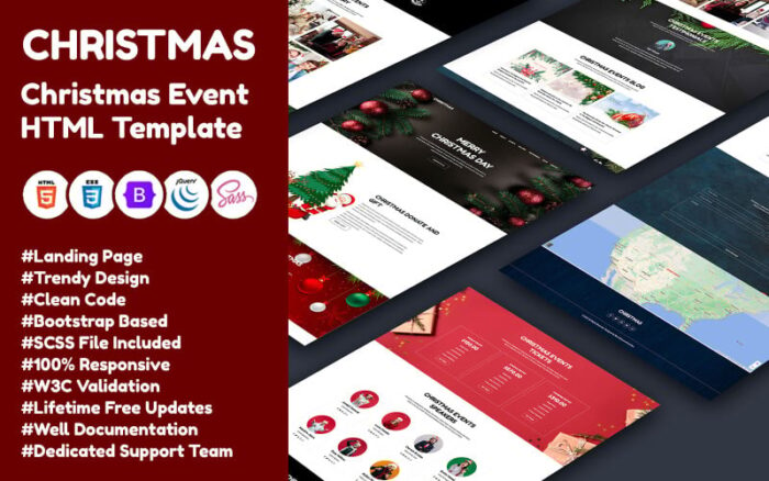 Christmas - Christmas Events Landing Page HTML Template