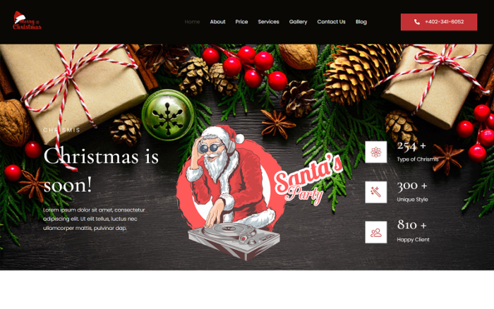 Template Wordpress Elementor Pendaratan Natal