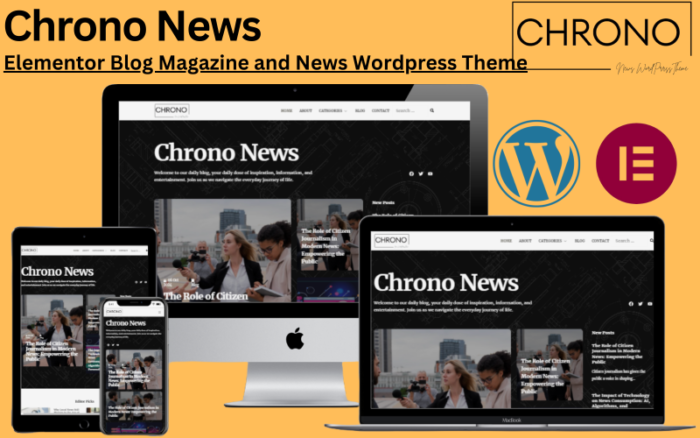 Chrono News - Tema WordPress Blog Majalah dan Berita Elementor