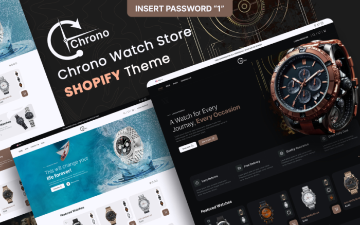 Chrono - Tema Situs Web Shopify Multihalaman Toko Jam Tangan