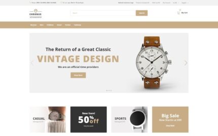 CHRONUS - Watches Shop OpenCart Template