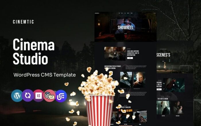 Cinemtic - Tema WordPress Elementor Serbaguna untuk Studio Film dan Sinema