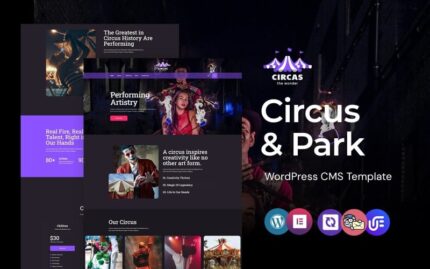 Circas - Tema WordPress Elementor Pertunjukan Sirkus dan Hiburan