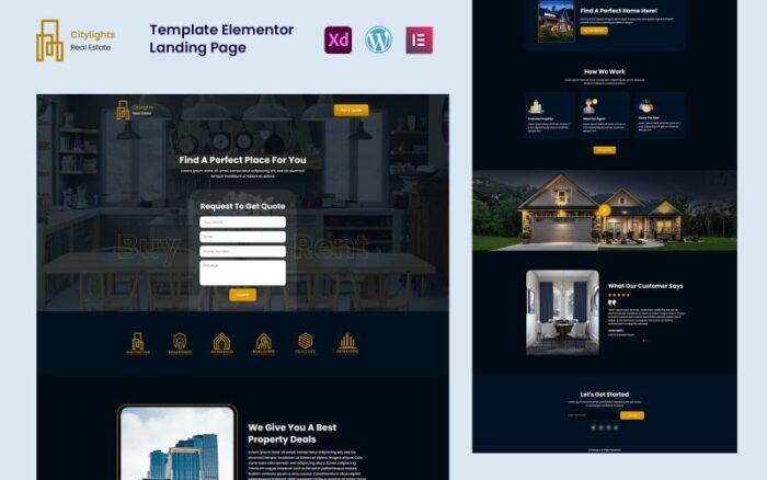 Citylights - Template Elementor Siap Pakai untuk Layanan Real Estat