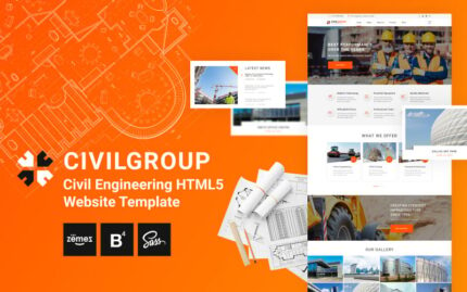 Civil Group - Template Situs Web HTML5 Teknik Sipil