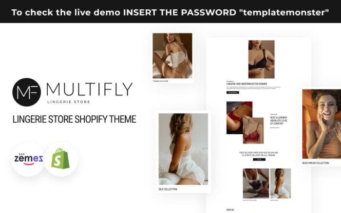 Tema Shopify Toko Lingerie Multifly Bersih