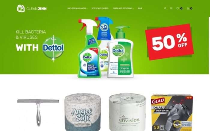 CleanJinn - Cleaning Supplies and Tools Store Responsive Magento Theme