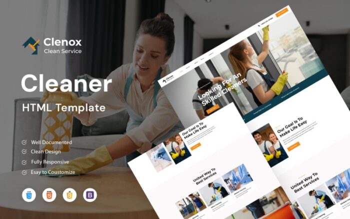 Cleanox - Template HTML Layanan Pembersihan dan Pemeliharaan