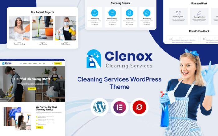 Clenox - Tema WordPress Layanan Kebersihan