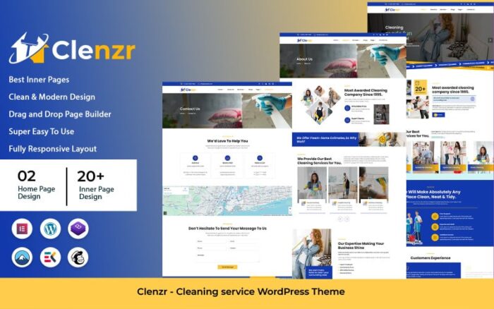 Clenzr - Cleaning Service WordPress Theme