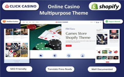 Click Casino - Tema Shopify Serbaguna Kasino Online