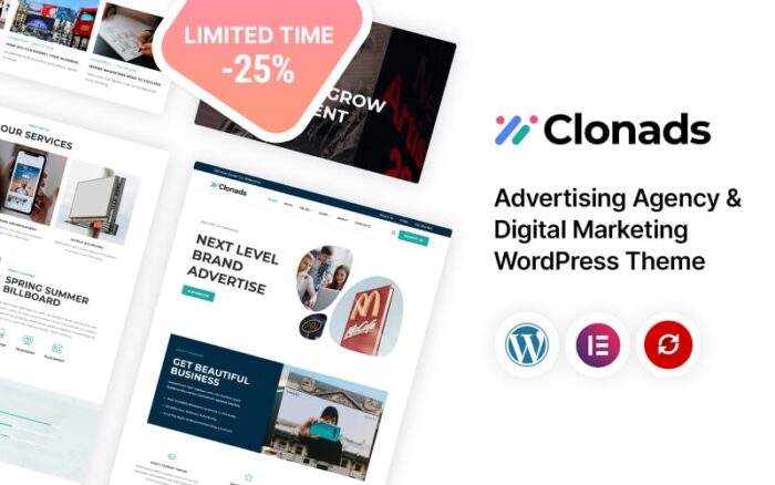 Clonads - Tema WordPress Agensi Periklanan dan Pemasaran Digital