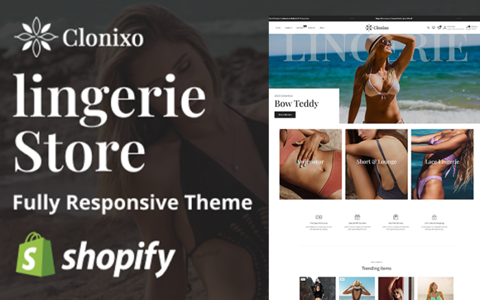 Clonixo - Tema Lingerie Shopify yang Responsif Sepenuhnya