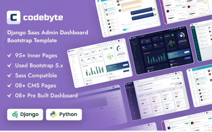 CodeByte - Django Saas Admin Dashboard Bootstrap Template