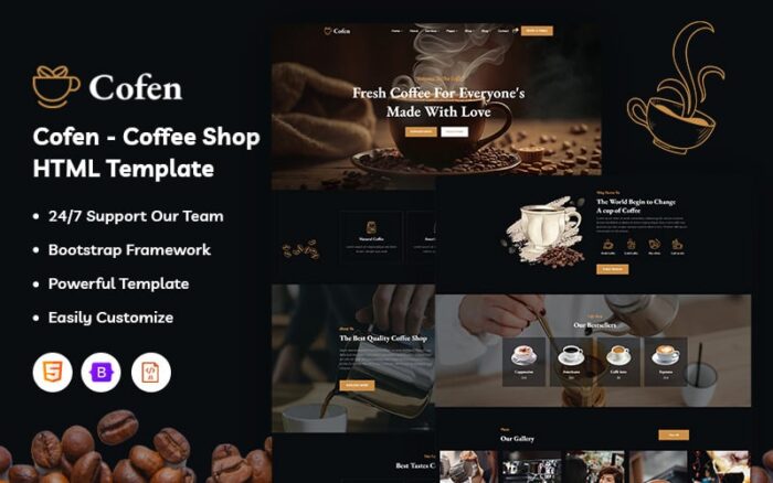 Cofen – Template Situs Web Kedai Kopi