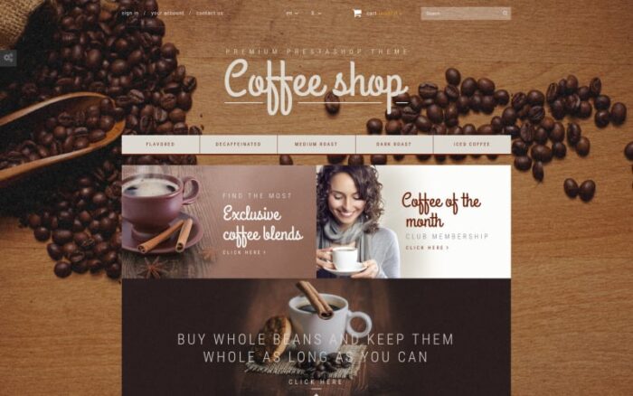 Tema PrestaShop Aroma Kopi