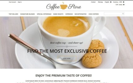 Tema PrestaShop Kedai Kopi