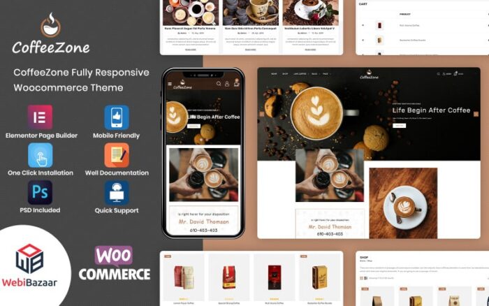 CoffeeZone - Tema WooCommerce Kafe & Kopi