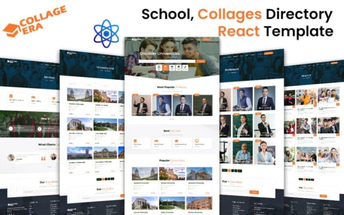 College Era - Template Situs Web React Edukasi Perguruan Tinggi, Universitas, dan Kursus Online