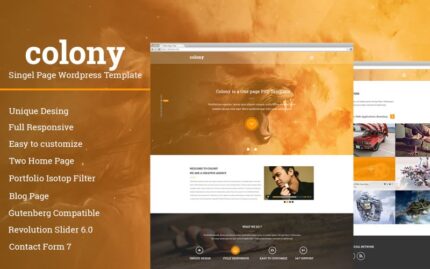 Colony Single Page Wordpress Template