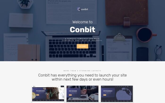 Conbit - Template Situs Web Multihalaman untuk Proyek Perusahaan & Kreatif