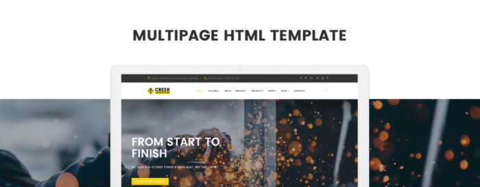 Creek - Template Situs Web HTML5 Perusahaan Konstruksi - Fitur Gambar 1