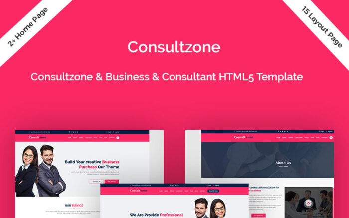 Consultzone - Template Halaman Arahan Konsultasi & Bisnis