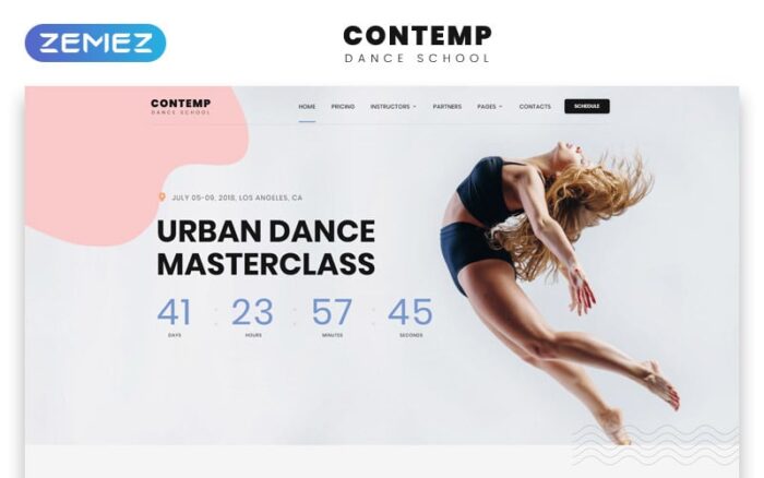 Contemp - Template Situs Web HTML Bootstrap Kreatif Multihalaman Sekolah Tari