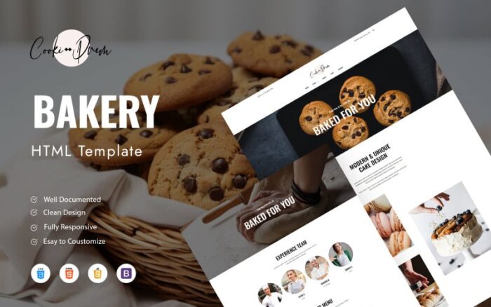 Cooki Drem - Template HTML Kue dan Kwitansi