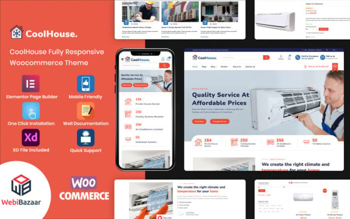 Coolhouse - Tema WordPress eCommerce Pendingin Udara