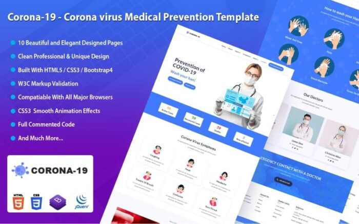 Corona-19 - Corona Virus Medical Prevention Template