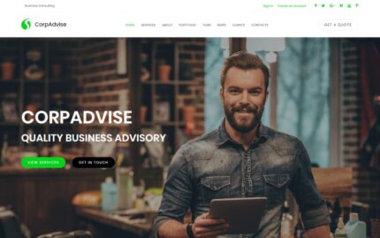 CorpAdvice - Template Halaman Arahan Agensi Konsultasi Bisnis Baru