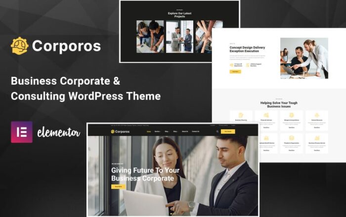 Corporos - Tema WordPress Bisnis Korporat & Konsultasi