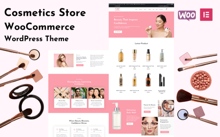 Tema WordPress WooCommerce Elementor Toko Kosmetik