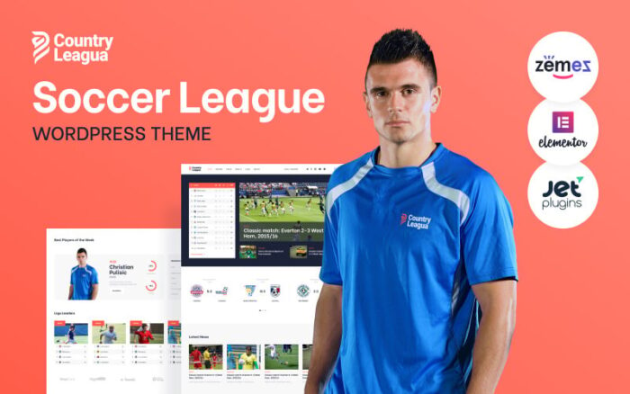 Counter Leagua - Tema WordPress Liga Sepak Bola