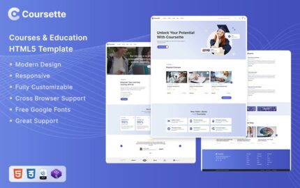 Coursette - Courses & Education HTML Template