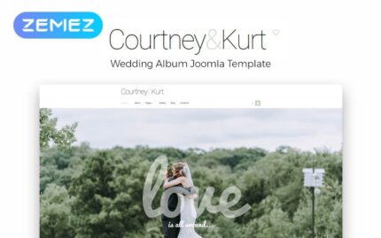 Courtney & Kurt - Album Pernikahan Template Joomla Kreatif