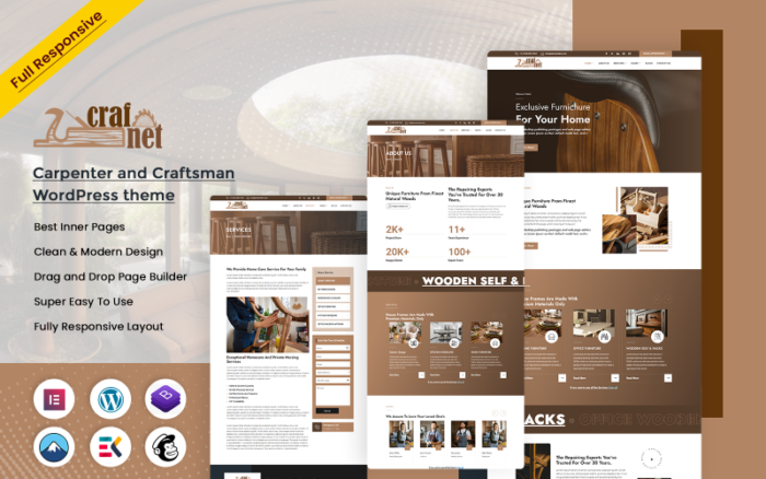 Crafnet - Tema WordPress Tukang Kayu dan Pengrajin Kayu